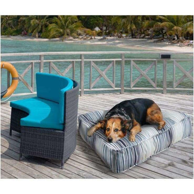 Beach House Outdoor Rectangle Dog Bed BEDS, bolster dog beds, NEW ARRIVAL, rectangle dog beds