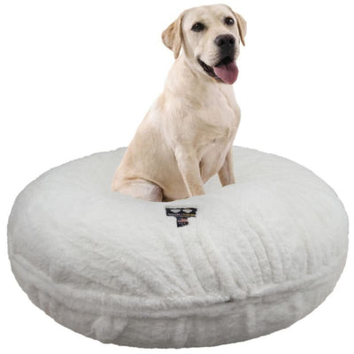 Polar Bear Short Shag Bagel Bed BAGEL BEDS, bagel beds for dogs, BEDS, cute dog beds, donut beds for dogs