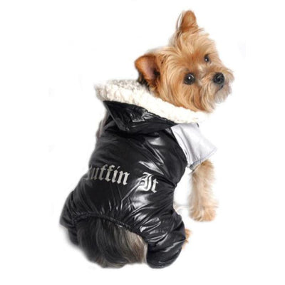 - Black Ruffin It Doggie Snowsuit clothes for small dogs COATS cute dog apparel cute dog clothes dog apparel