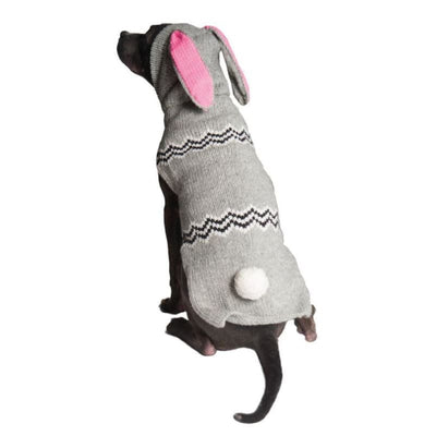 Bunny Hand-Knit Wool Dog Sweater clothes for small dogs, cute dog apparel, cute dog clothes, dog apparel, dog hoodies
