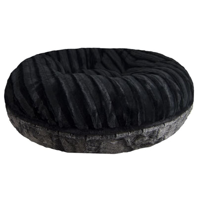 Artic Seal & Black Puma Shag Bagel Bed bagel beds for dogs, cute dog beds, donut beds for dogs, MADE TO ORDER, NEW ARRIVAL