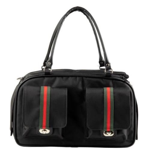 Marlee 2 Black Stripe Dog Carrying Bag Pet Carriers & Crates luxury dog carriers, luxury dog purse carriers, NEW ARRIVAL