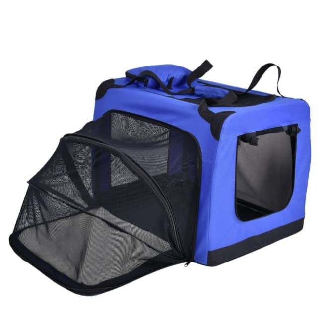 - Hounda Accordian Expandable Dog Crate in Blue