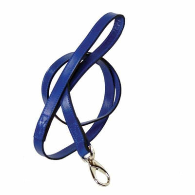 - Barclay Italian Leather Dog Collar in Cobalt Blue genuine leather dog collars HARTMAN & ROSE luxury dog collars