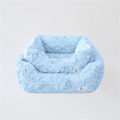 Bella Dog Bed in Baby Blue bolster beds for dogs, doggie designs, luxury dog beds, memory foam dog beds, orthopedic dog beds