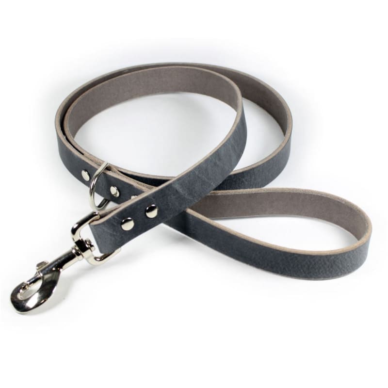 Big Dog Adjustable 1.5 Gray Leather Martingale Chain Dog Collar NEW ARRIVAL