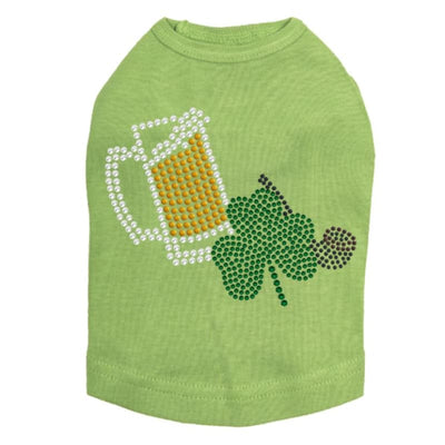 Beer Mug Clover & Pipe Dog Tank Top dog in the closet, MORE COLOR OPTIONS