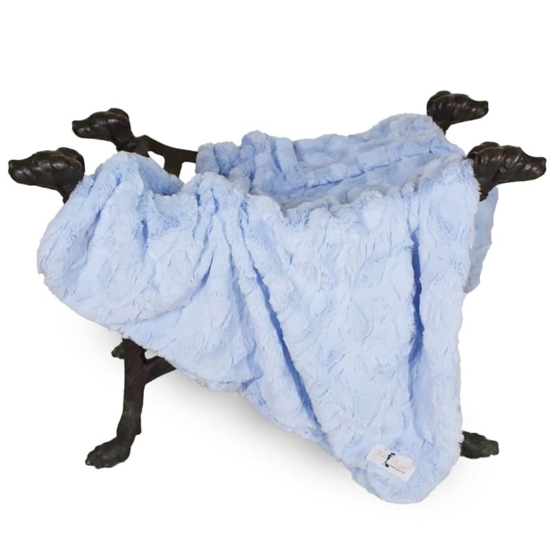 Baby Blue Bella Luxe Dog Blanket blankets for dogs, luxury dog blankets, MORE COLOR OPTIONS