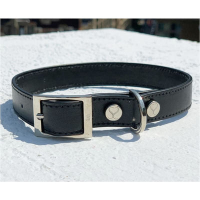 The Taylor Collar & Leash Collection - Black Italian Leather NEW ARRIVAL