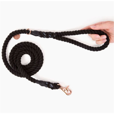 Natural & Sustainable Rope Dog Leash - Black NEW ARRIVAL