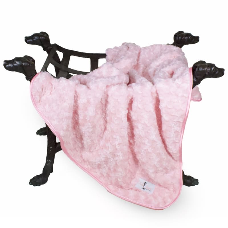 Baby Pink Rosebud Dog Blanket blankets for dogs, luxury dog blankets, MORE COLOR OPTIONS