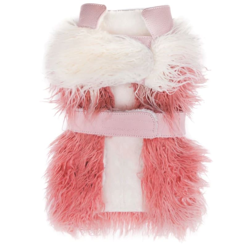 Bella Rose Mink Faux Fur & Genuine Leather Vest MADE TO ORDER, NEW ARRIVAL