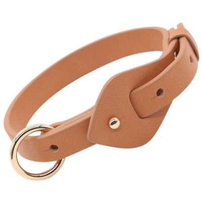 Boutique Series Brown Microfiber Leather Dog Collar NEW ARRIVAL