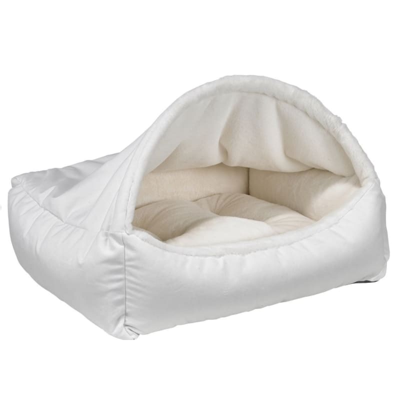 Microvelvet Canopy Dog Bed in Winter White NEW ARRIVAL