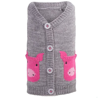 Pig Dog Cardigan clothes for small dogs, cute dog apparel, cute dog clothes, dog apparel, dog hoodies