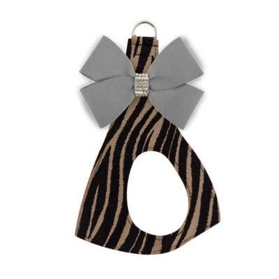 Serengeti Zebra Stripe & Platinum Nouveau Bow Step-In Harness