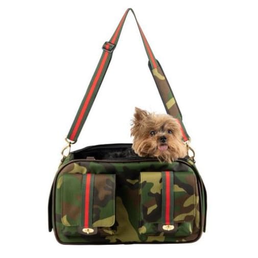 Marlee 2 Camo Stripe Dog Carrying Bag Pet Carriers & Crates luxury dog carriers, luxury dog purse carriers, NEW ARRIVAL