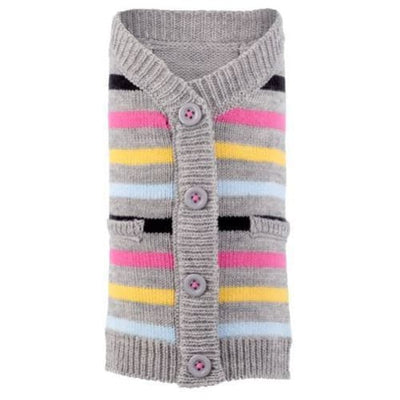 Pastel Striped Dog Cardigan clothes for small dogs, cute dog apparel, cute dog clothes, dog apparel, dog hoodies