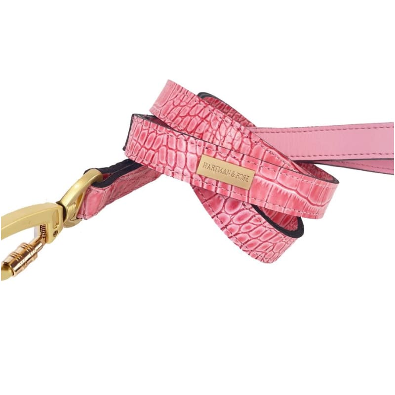 Cayman Italian Leather Dog Collar in Sweet Pink Pet Collars & Harnesses genuine leather dog collars, luxury dog collars, MADE TO ORDER, NEW 