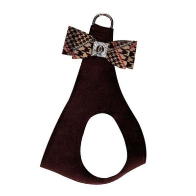 Chocolate Glen Houndstooth Big Bow Nouveau Bow Step-In Harness