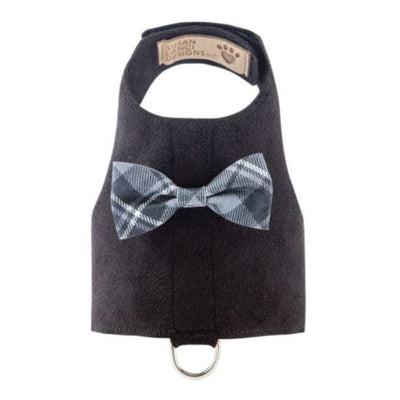 Scotty Charcoal Plaid Tux Bow Bailey Harness