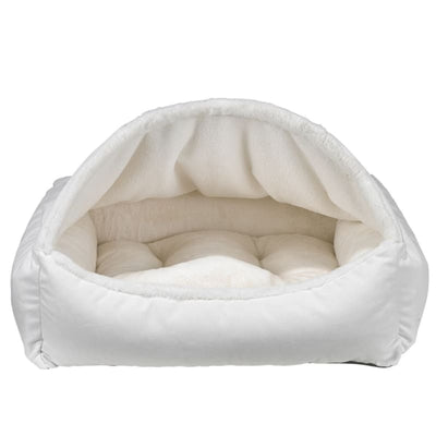 Microvelvet Canopy Dog Bed in Winter White NEW ARRIVAL