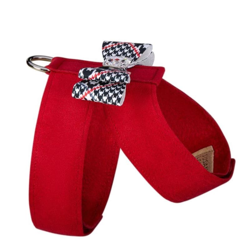 Classic Glen Houndstooth Ultrasuede Nouveau Bow Tinkie Harness