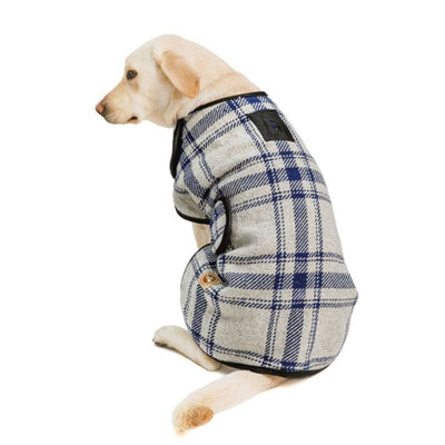 Grey and Blue Plaid Blanket Coat NEW ARRIVAL