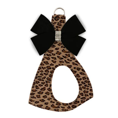 Cheetah & Black Nouveau Bow Step-In Harness