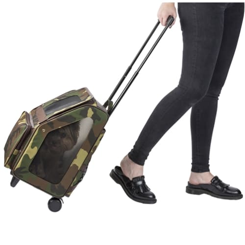 - Rio Camo 3-In-1 Dog Carrier On Wheels