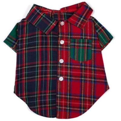 - Coloblock Tartan Dog Shirt clothes for small dogs cute dog apparel cute dog clothes dog apparel dog sweaters