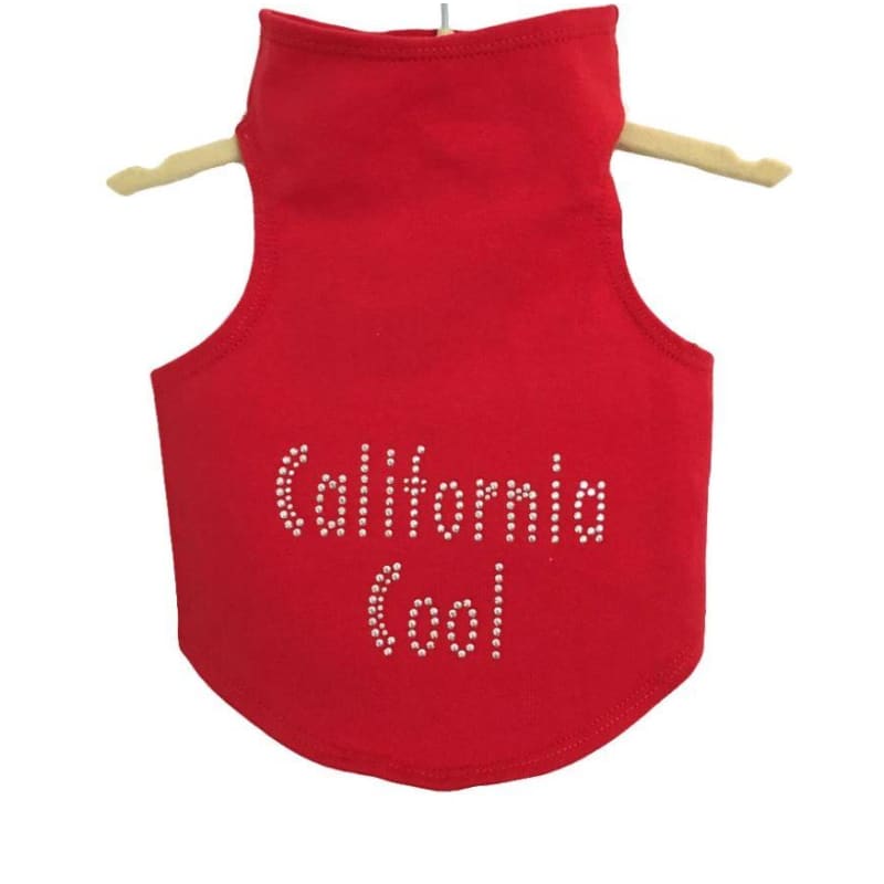 California Cool Dog Tank Top clothes for small dogs, cute dog apparel, cute dog clothes, dog apparel, dog sweaters