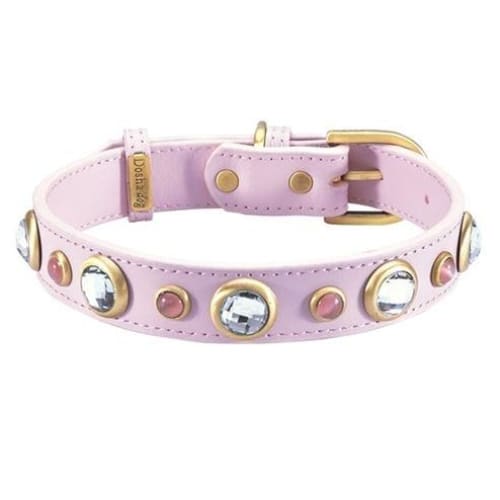 - Diamond Faceted Rhinestones & Pink Cat Eye Dog Collar NEW ARRIVAL