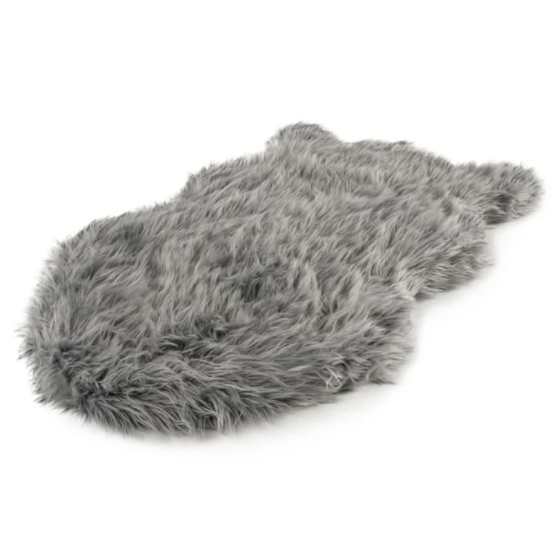 Charcoal Gray PupRug™ Faux Fur Othopedic Dog Bed NEW ARRIVAL