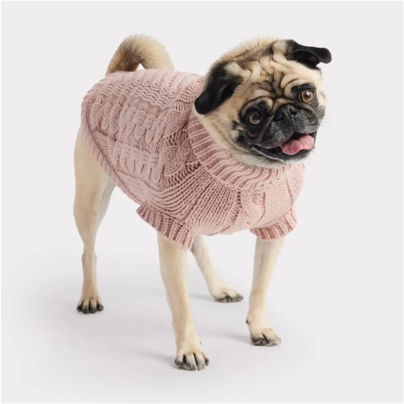 Blush Pink Chalet Sweater Dog Apparel