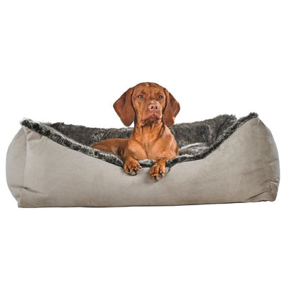 - Chinchilla Faux Fur Scoop Dog Bed bolster beds for dogs luxury dog beds memory foam dog beds NEW ARRIVAL orthopedic dog beds