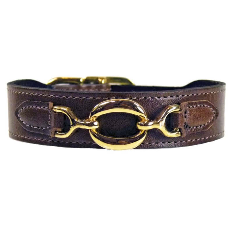 Hartman Italian Leather Dog Collar In Chocolate Pet Collars & Harnesses genuine leather dog collars, luxury dog collars, MADE TO ORDER, NEW 