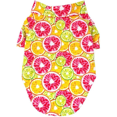 Citrus Slice Hawaiian Camp Shirt clothes for small dogs, cute dog apparel, cute dog clothes, dog apparel, dog sweaters