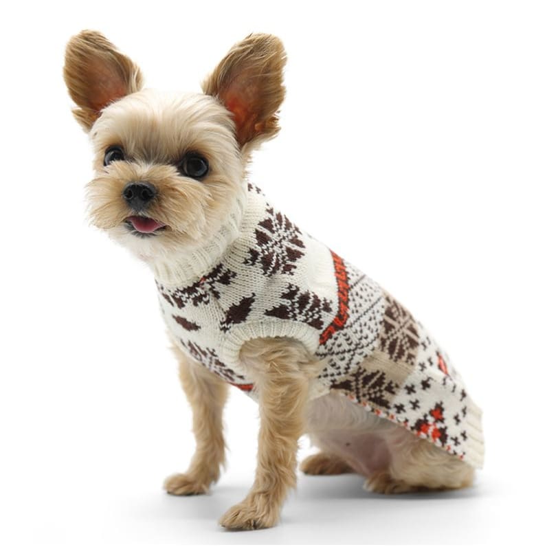 Cozy Fairisle Sweater Dog Apparel clothes for small dogs, COATS, cute dog apparel, cute dog clothes, dog apparel