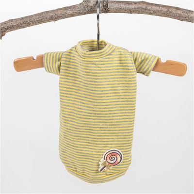 Yellow Candy Striped Dog Tee NEW ARRIVAL