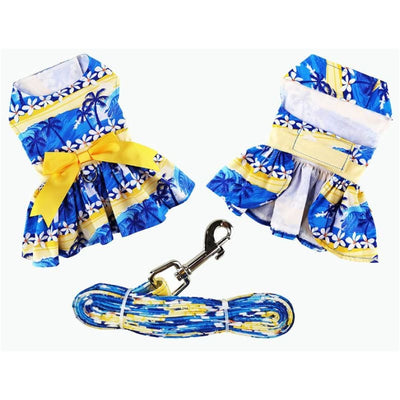 Catching Waves Dress With Matching Leash clothes for small dogs, cute dog apparel, cute dog clothes, cute dog dresses, dog apparel