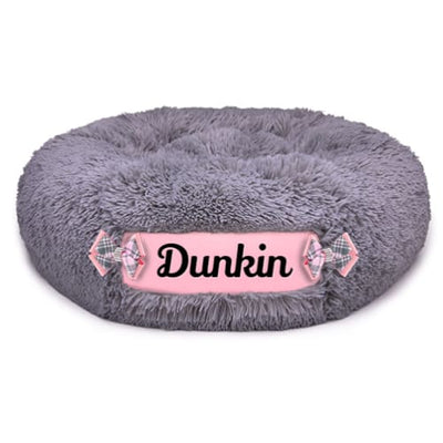 Platinum Shag & Perfect Pink Customizable Dog Bed NEW ARRIVAL