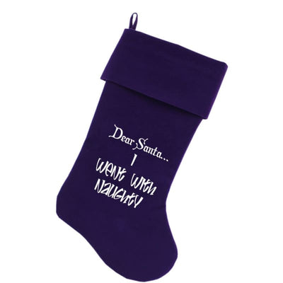 Dear Santa I Went With Naught Dog Stocking Dog Supplies MORE COLOR OPTIONS