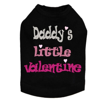 Daddy’s Little Valentine Glitter Dog Tank Top dog in the closet, VALENTINE, VALENTINE’S