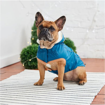 Dark Blue Elasto-Fit Insulated Raincoat Dog Apparel NEW ARRIVAL