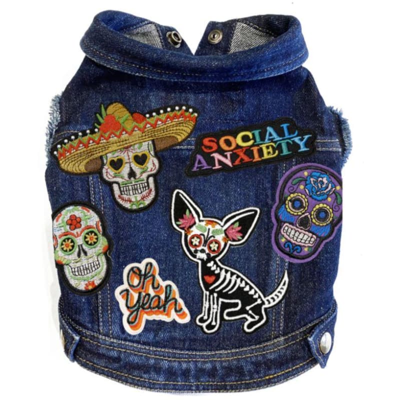 Day Of The Dead Denim Jacket NEW ARRIVAL
