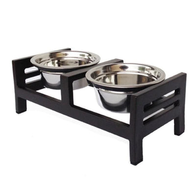 - Moretti Double Diner Raised Dog Feeder artisan dog feeders dog bowls dog feeders dog feeding stations double bowl dog feeders