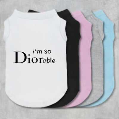 I’m So Diorable Dog Tank Top MADE TO ORDER, NEW ARRIVAL