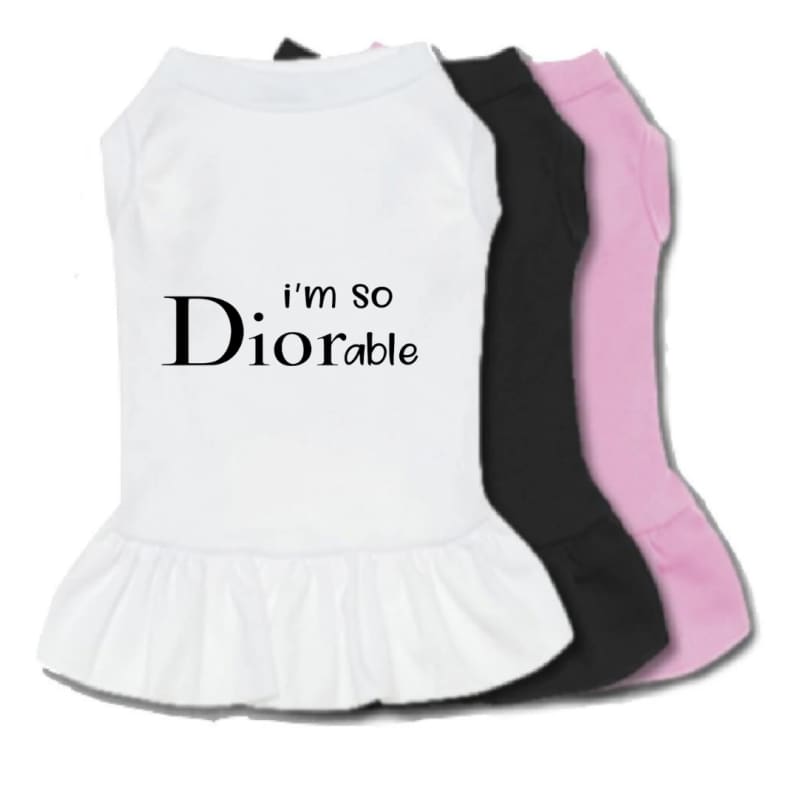 I’m So Diorable Dog Dress MADE TO ORDER, NEW ARRIVAL