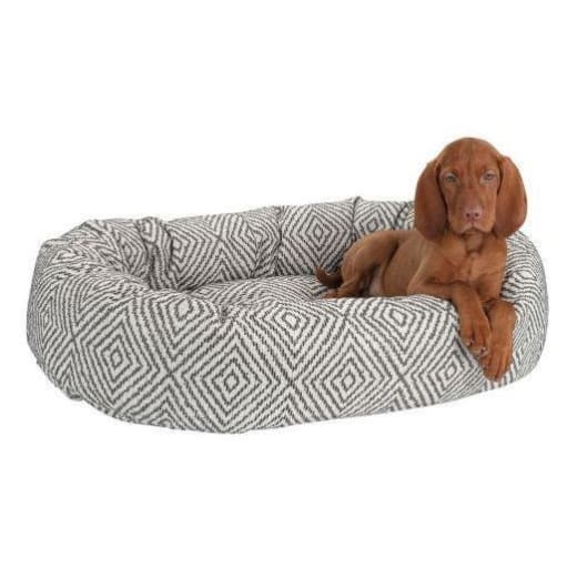 Diamondback Micro Jacquard Donut Dog Bed bagel beds for dogs, bolster beds for dogs, cute dog beds, donut beds for dogs, luxury dog beds